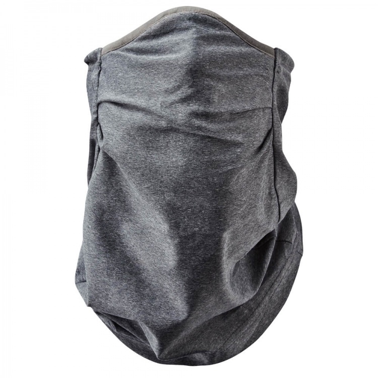 Leo Workwear SN01 Snood HeiQ Viroblock Ecoviz Recycled 3-Layer Snood Face Mask Grey